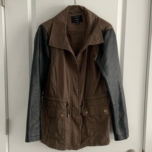 Hunter Green Jacket w/ Leather Sleeves